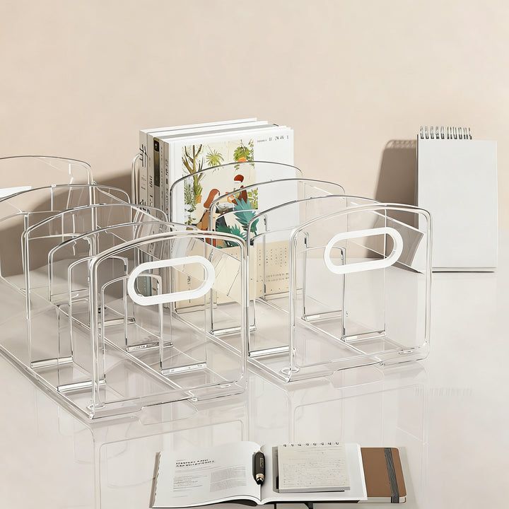 Transparent book holder for desk