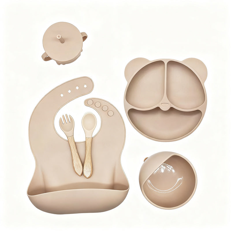 Silicone children's dish set, 6 pieces