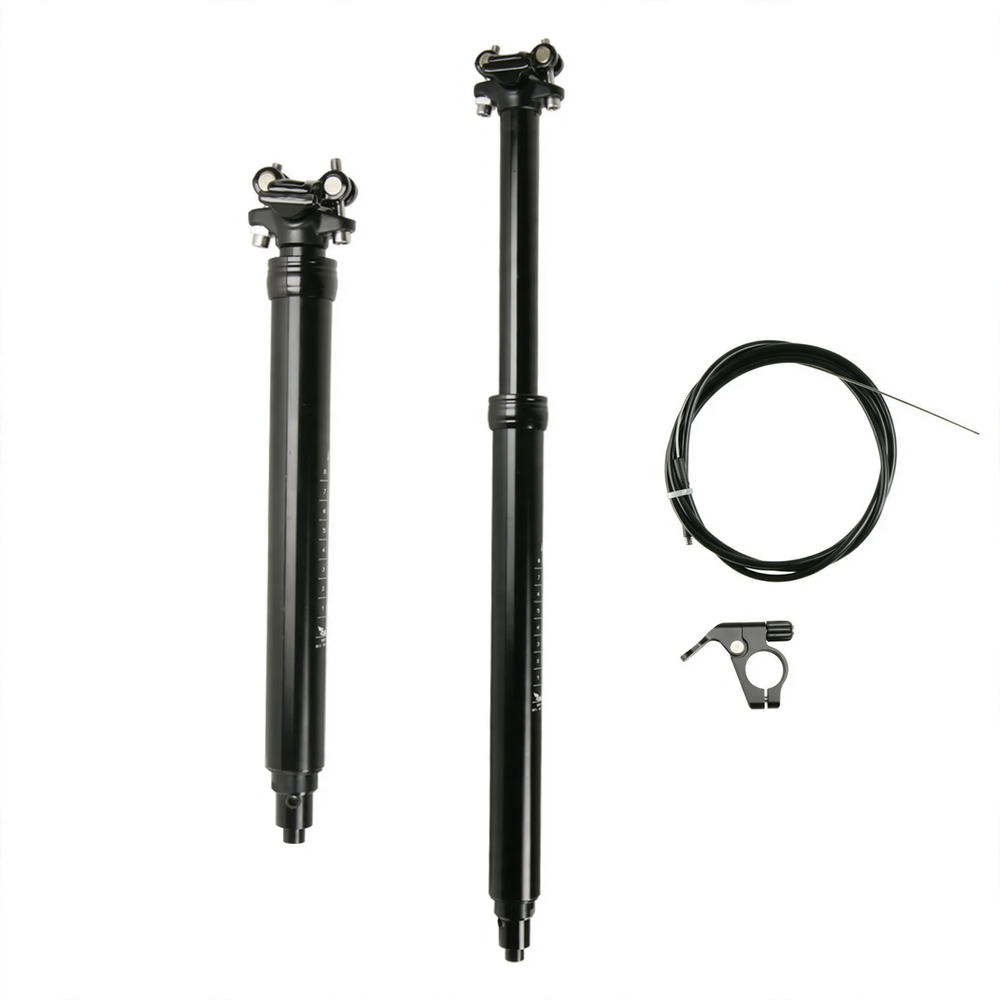 Aluminum seat post, 125 mm adjustable stroke, various diameters