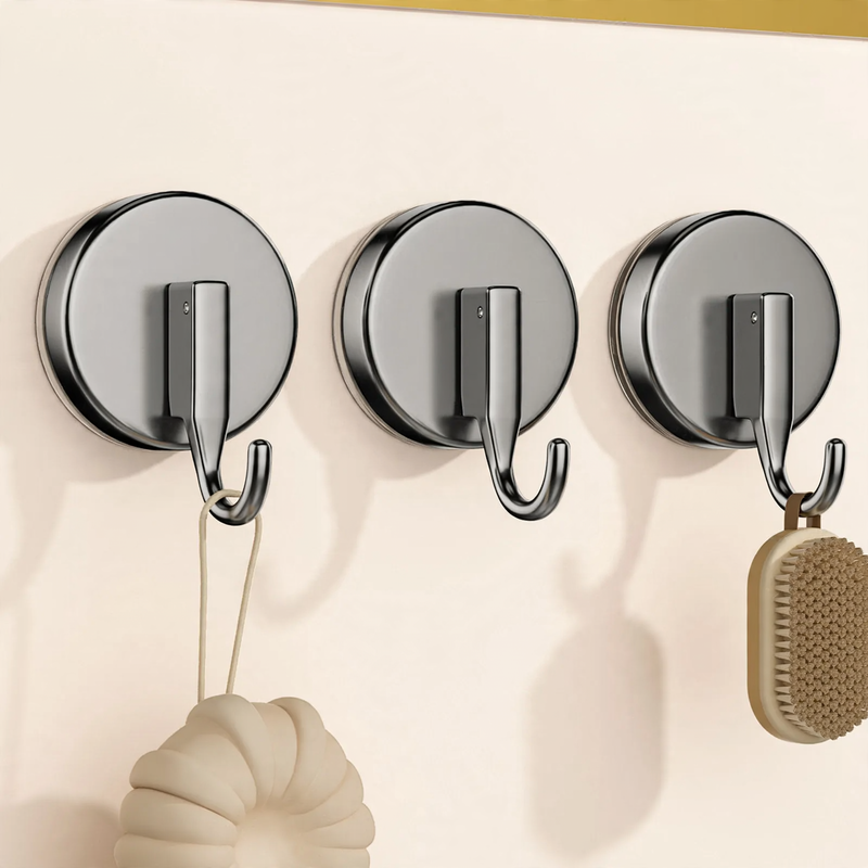 Suction cup hooks, set of 4, plastic