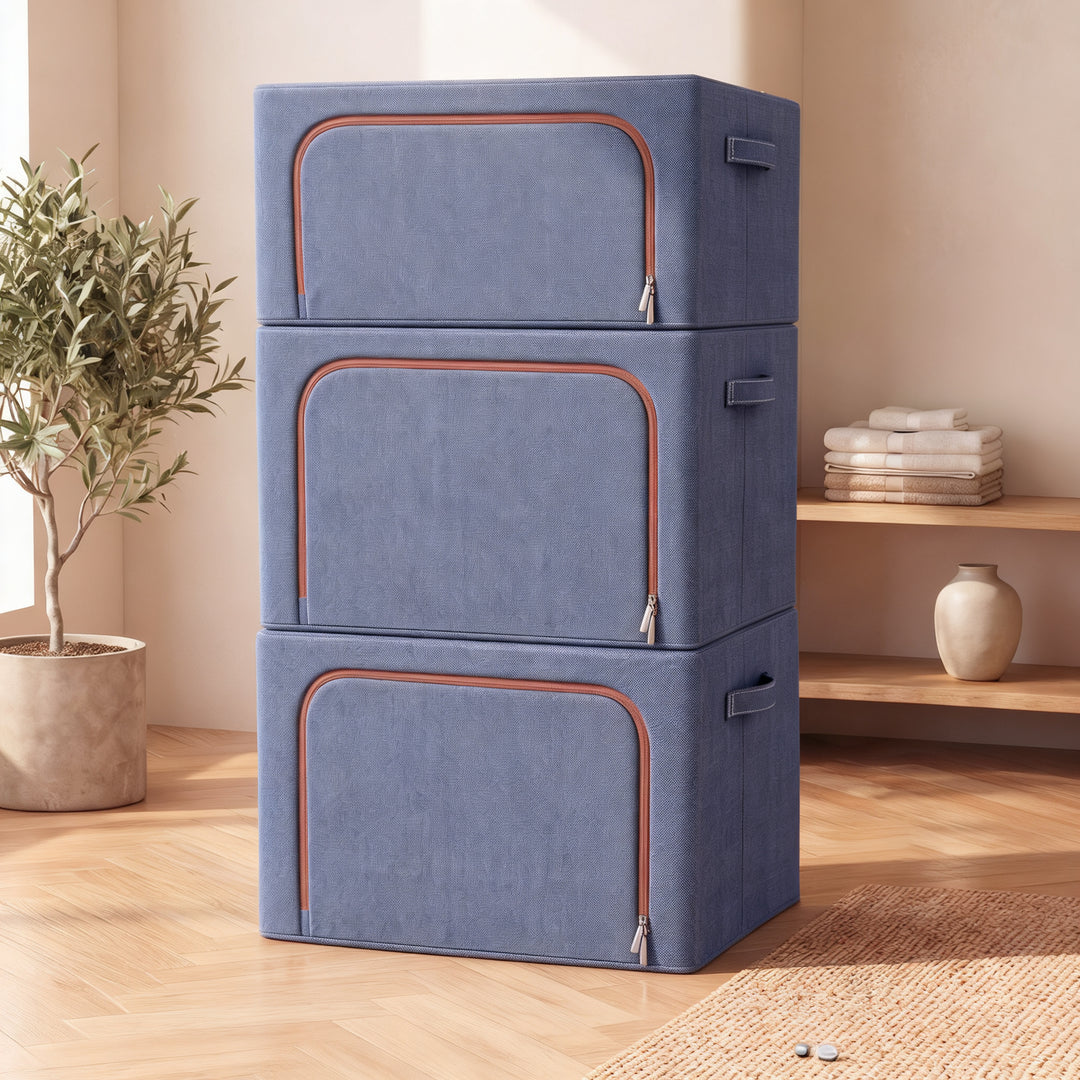 Foldable storage box made of fabric, 50–60 L