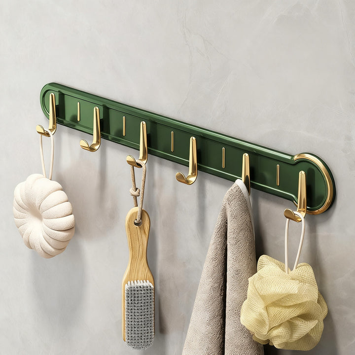 Self-adhesive wall hooks, 6-piece strip