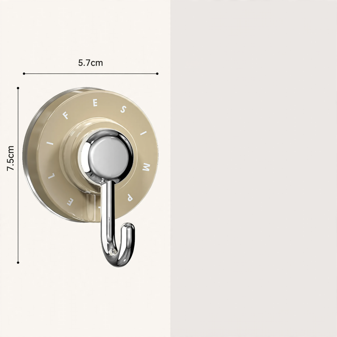 Suction cup hooks, set of 4, plastic
