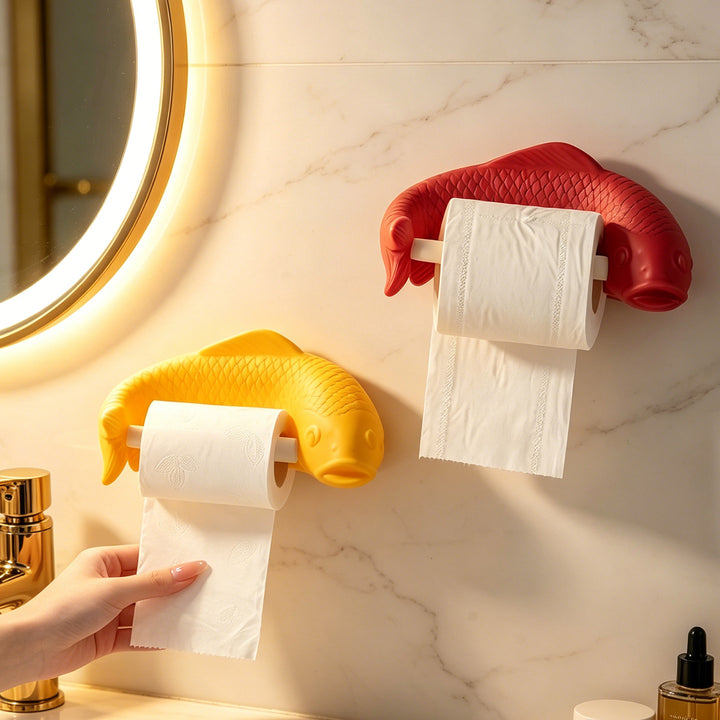 Carp-Paper Holder, wall-mounted, multicolored