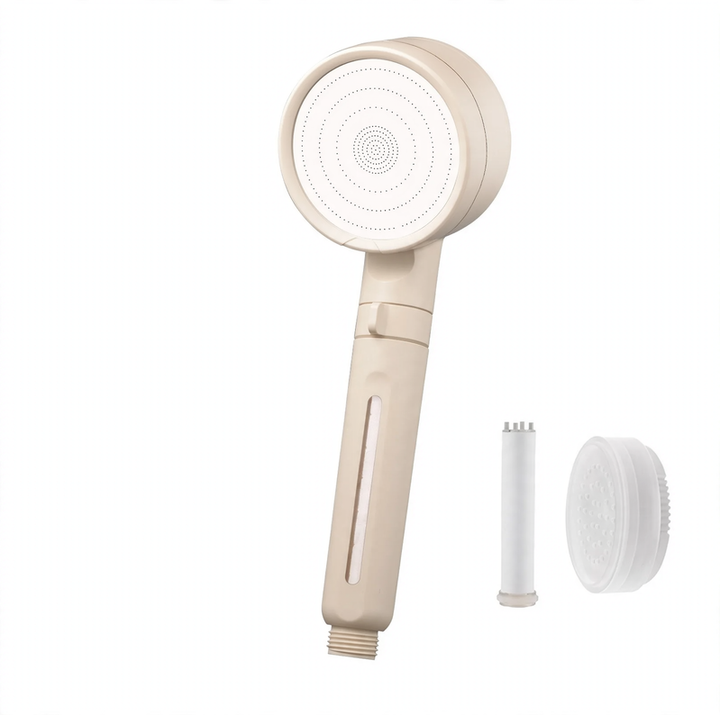 Shower head with filtration system and rain function