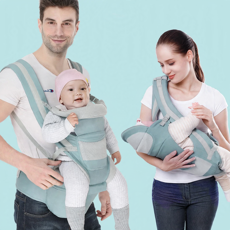 Baby carrier and hip seat, 0–40 months