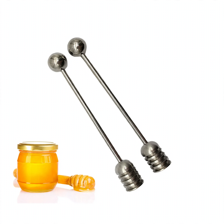 Stainless Steel Honey Dispenser with Stirring Rod