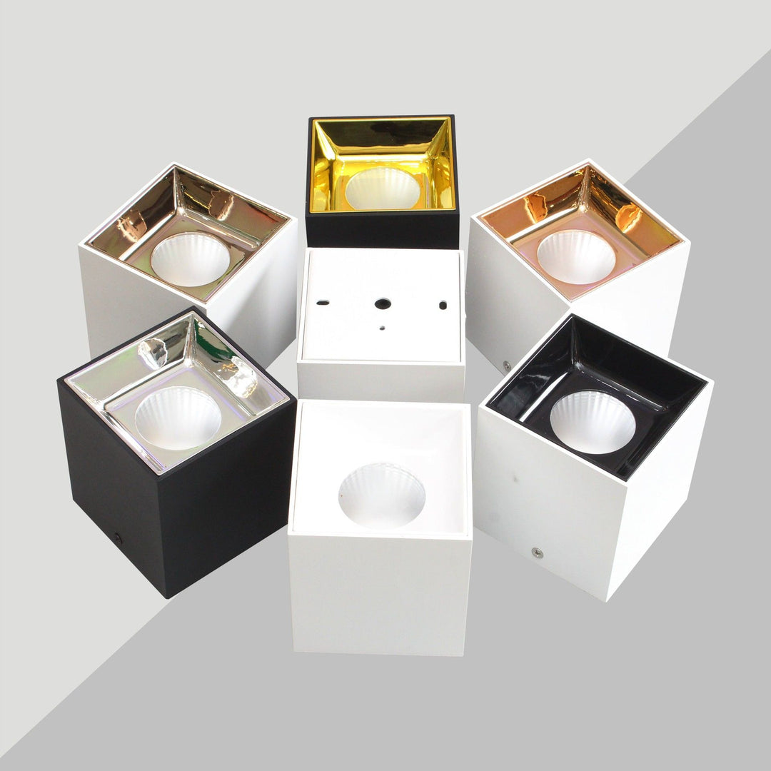 LED Surface-mounted spotlight square 75×75 mm, COB