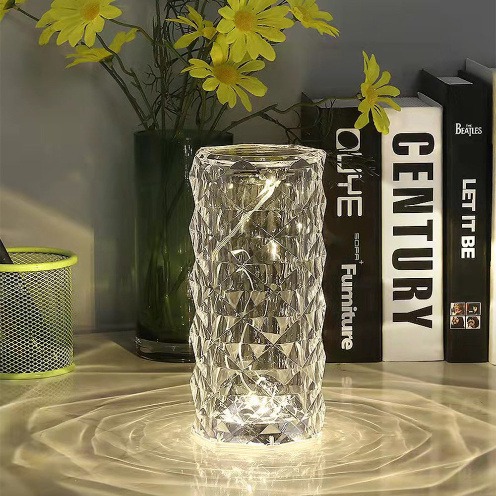 Crystal table lamp, 16 colors, remote control