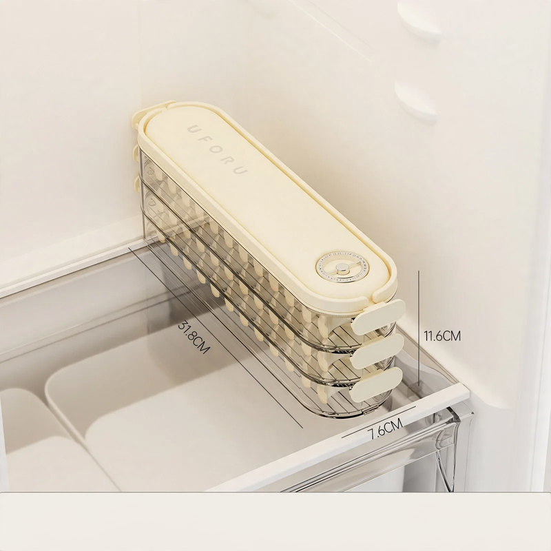 Multi-layer plastic storage box for frozen food