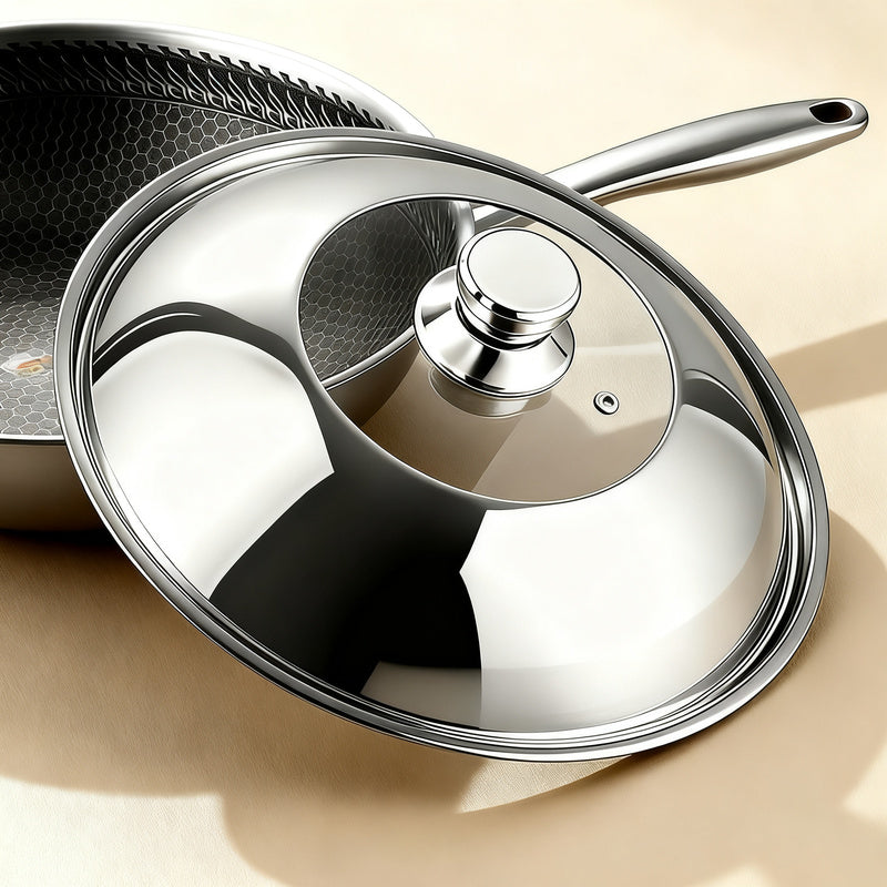 Pot lid made of 304 stainless steel, highly domed