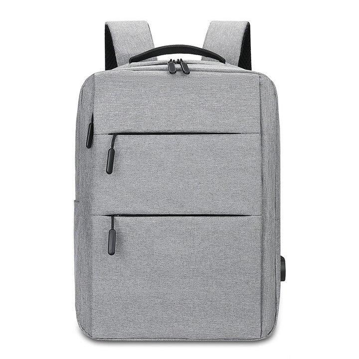 Expandable canvas backpack with USB, up to 20 L, 16 inch