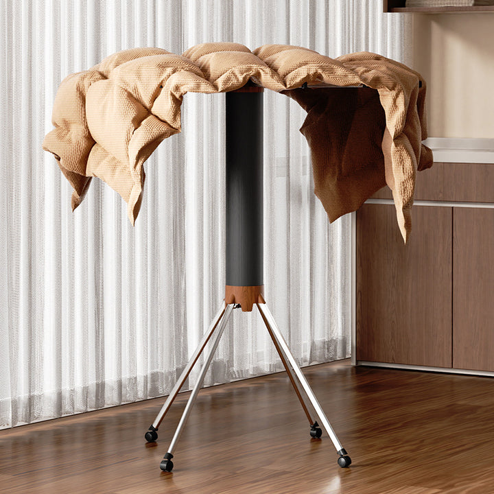 Sturdy clothes rack, foldable, wood look