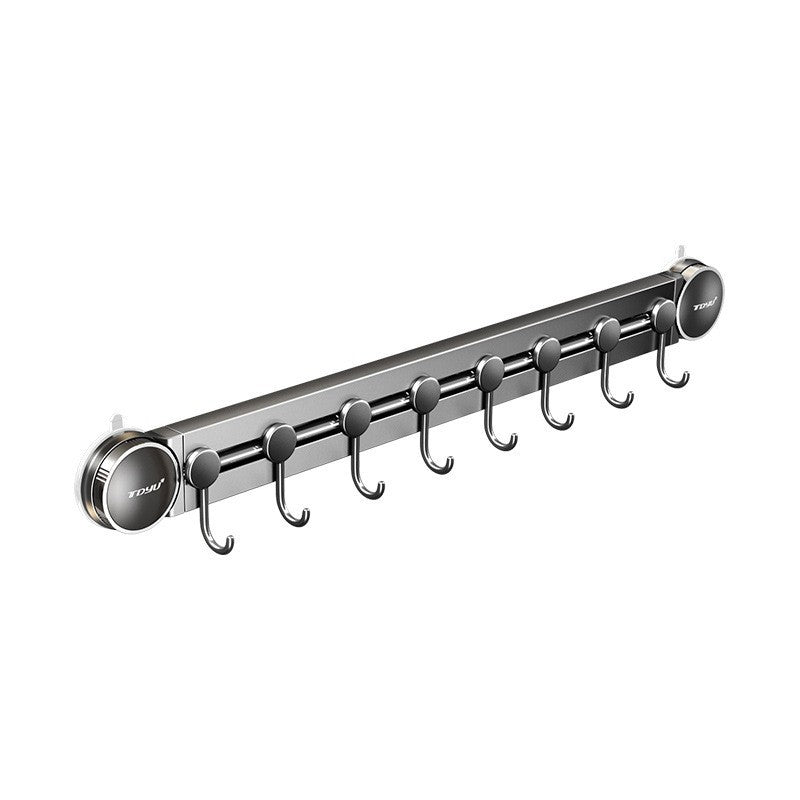 Wall-mounted shelf with hooks, 6–10 hooks