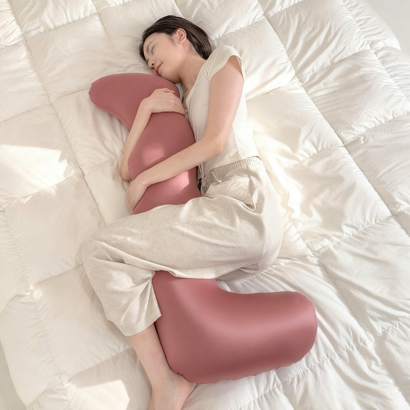 Side sleeper pillow made of cotton, 115 × 48 cm