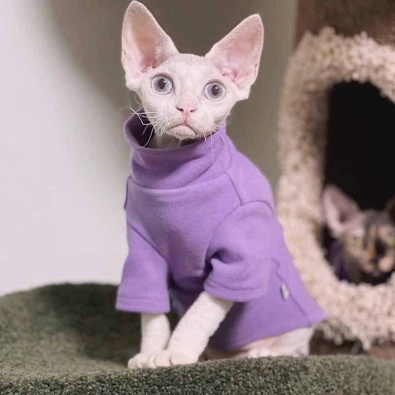 Dog coat made of sweatshirt fabric with pockets