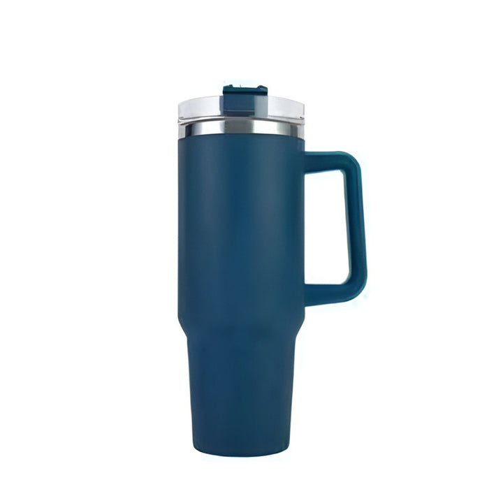 Insulated cup 40oz with straw and handle