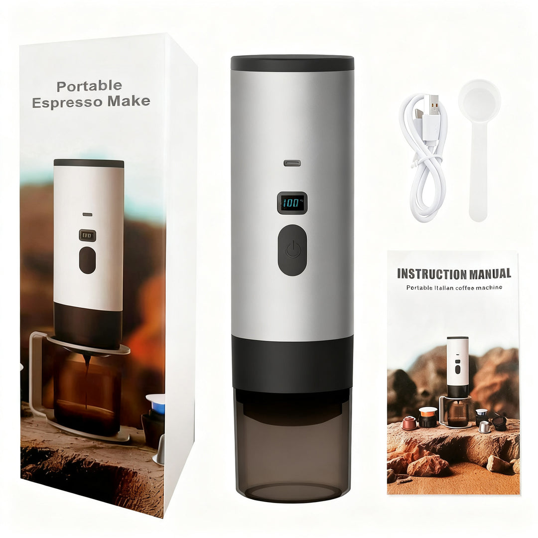 Portable espresso coffee machine with battery, 0.5 L