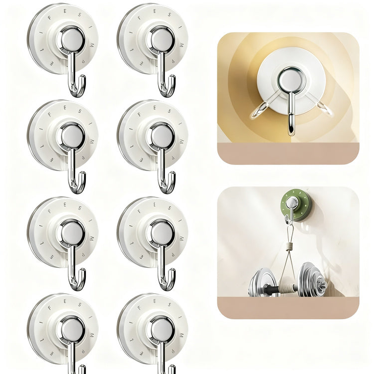 Suction cup hook, swivel, no drilling