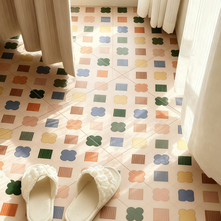 Marble floor sticker, self-adhesive