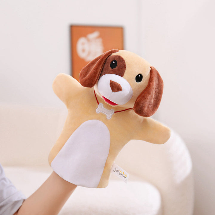 Animal hand puppet made of plush