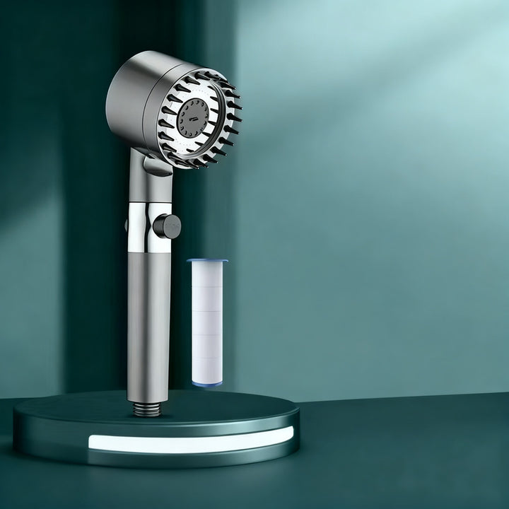 Shower head with filter and massage function