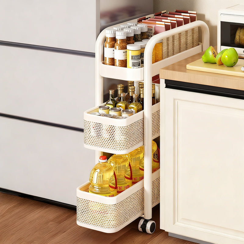 Narrow drawer organizer for kitchen and bathroom