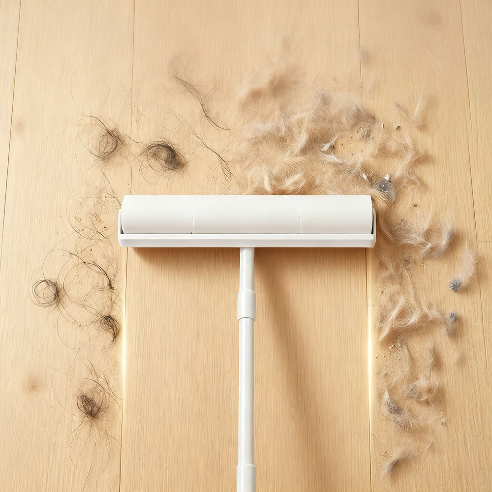 Lint roller with extendable handle