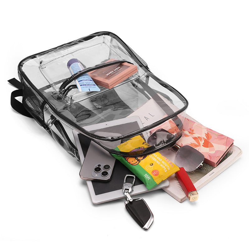 Transparent PVC backpack, waterproof