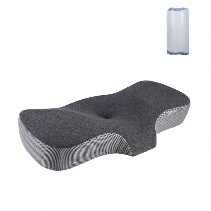 Memory foam neck support pillow, butterfly shape