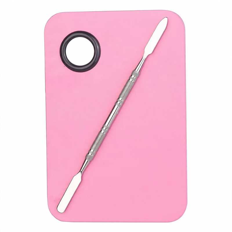 Nail mixing palette made of stainless steel, different shapes