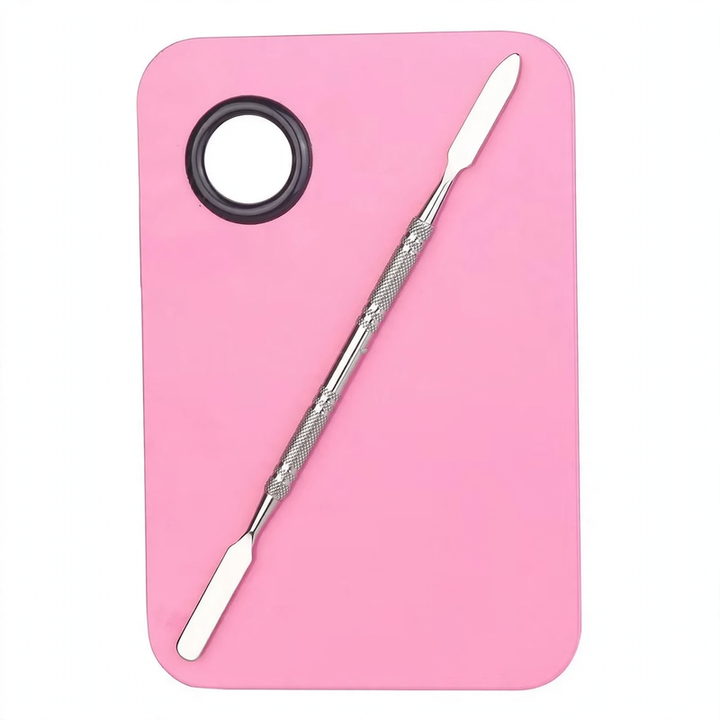 Nail mixing palette made of stainless steel, different shapes