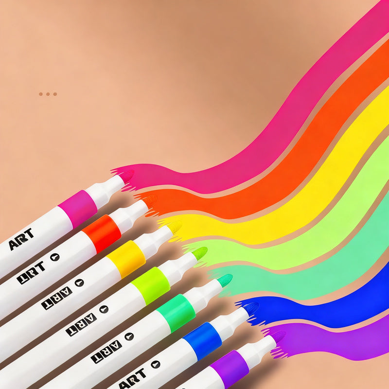 Acrylic Marker Set, round tip, water-soluble, 12–60 colors