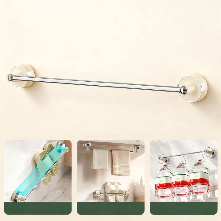 Expandable suction cup shoe rack for bathroom