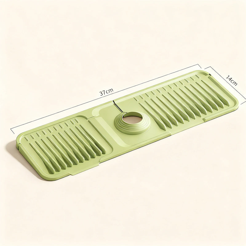 Silicone draining mat for faucet