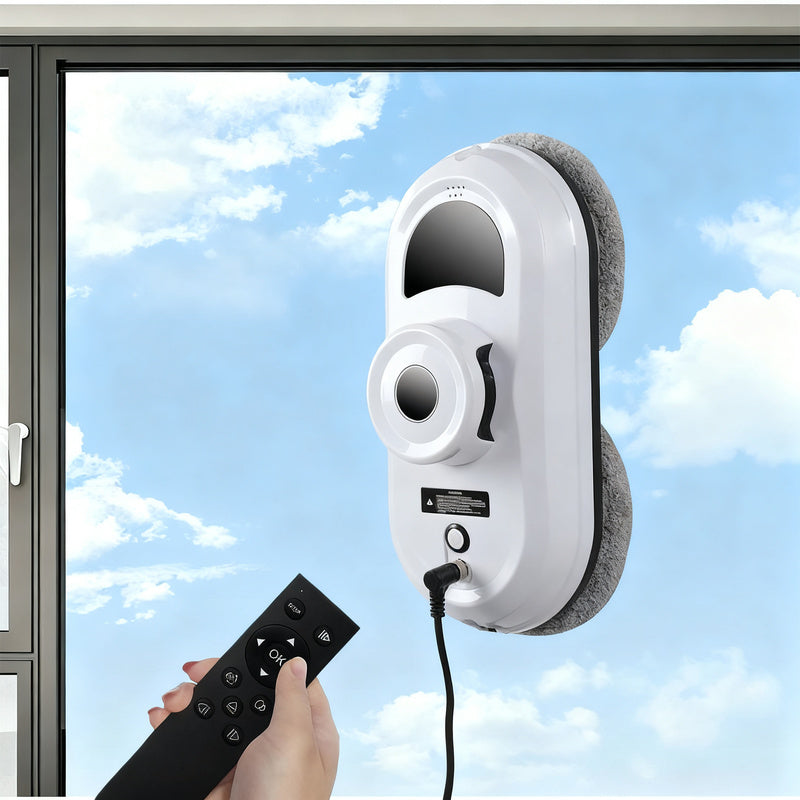 Window cleaning robot with spray function