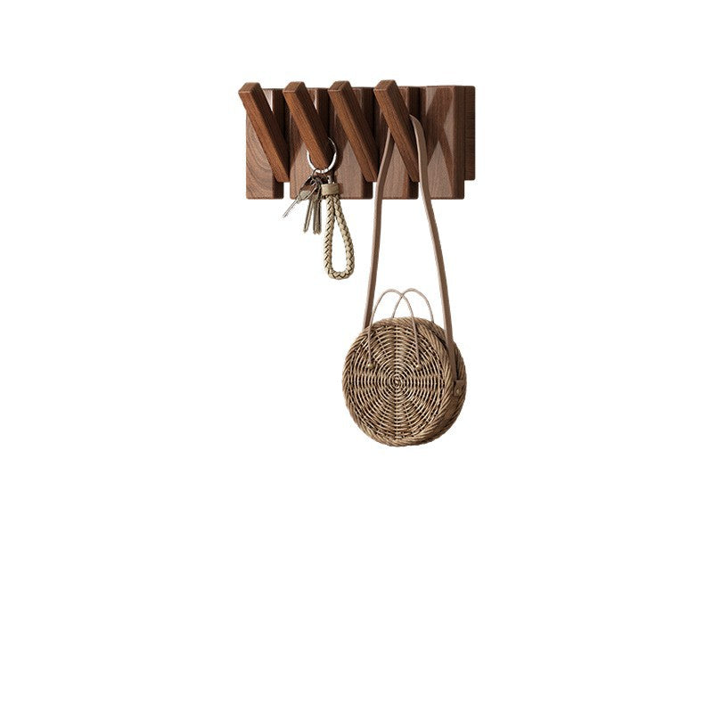 Wall coat rack made of rubber wood