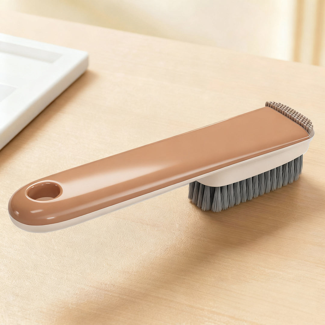 Shoe brush with soft bristles