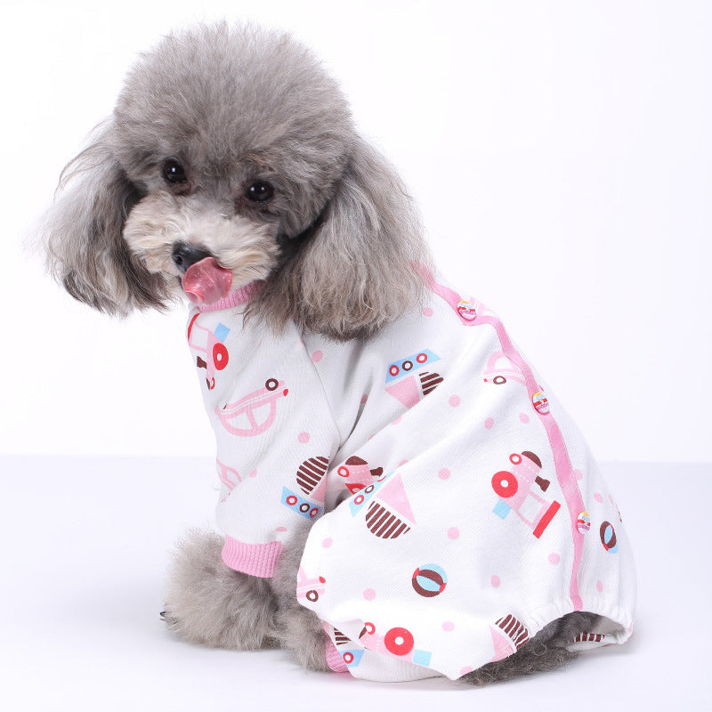 Dog overall made of cotton, autumn and winter