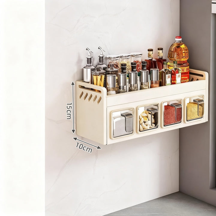 Wall-mounted spice rack, carbon steel