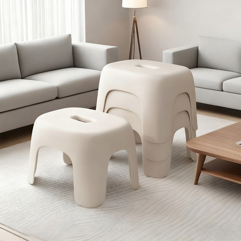Plastic stool, non-slip, in two sizes