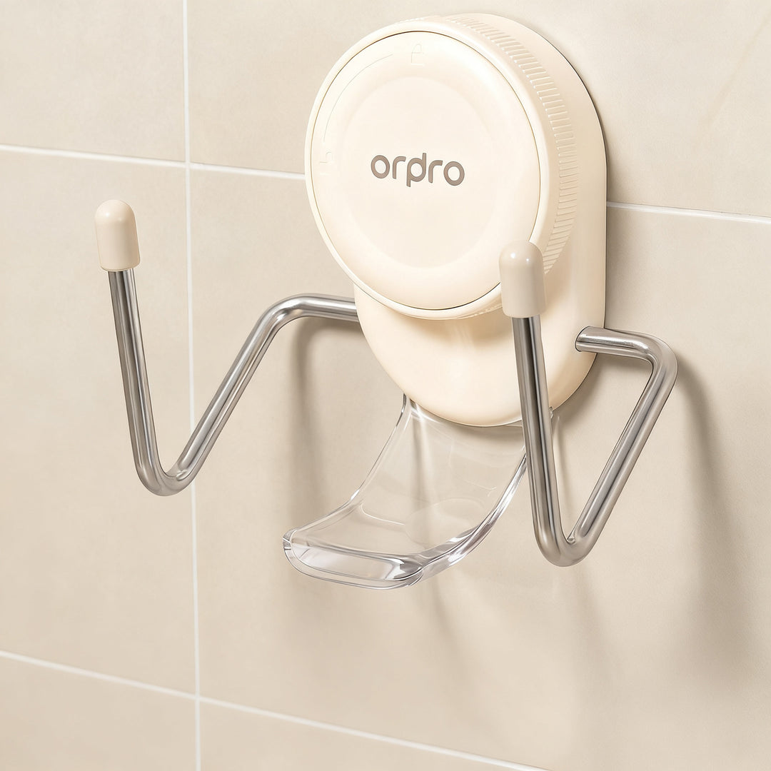 Wall-mounted pot lid and cutting board holder with suction cup