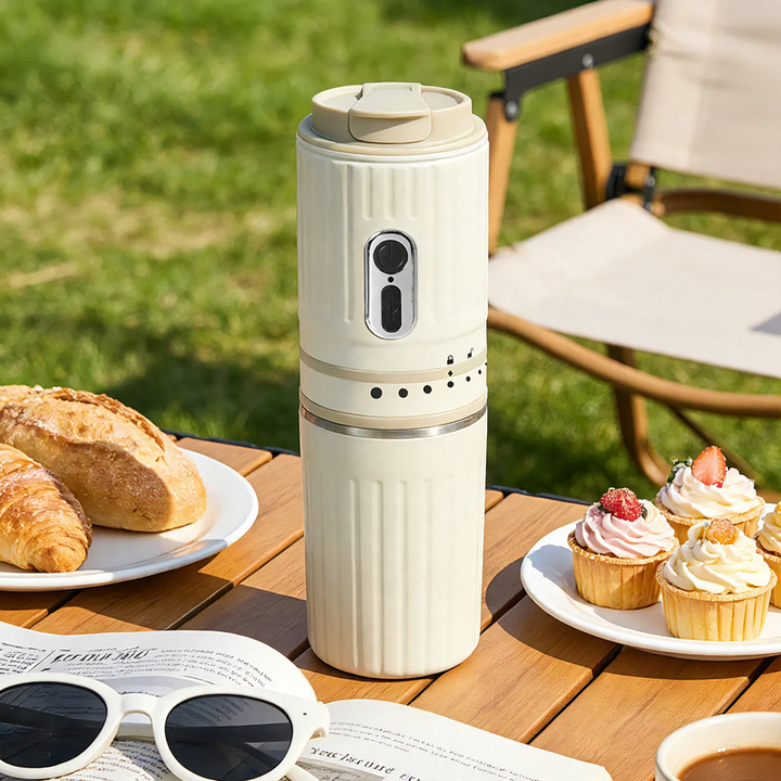 Portable coffee machine with grinder, 0.5 L
