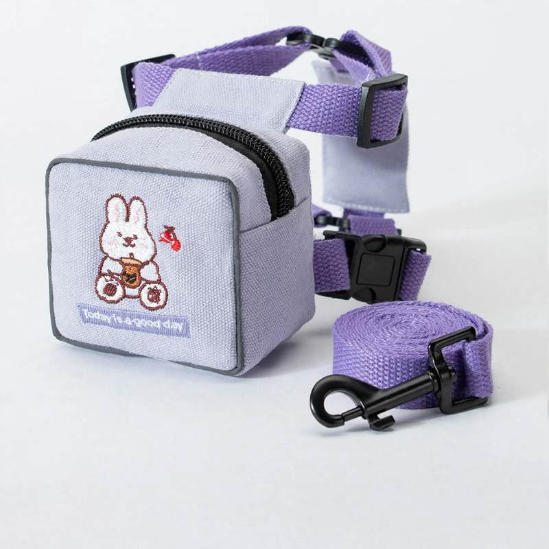 Chest harness with backpack for cats and small dogs