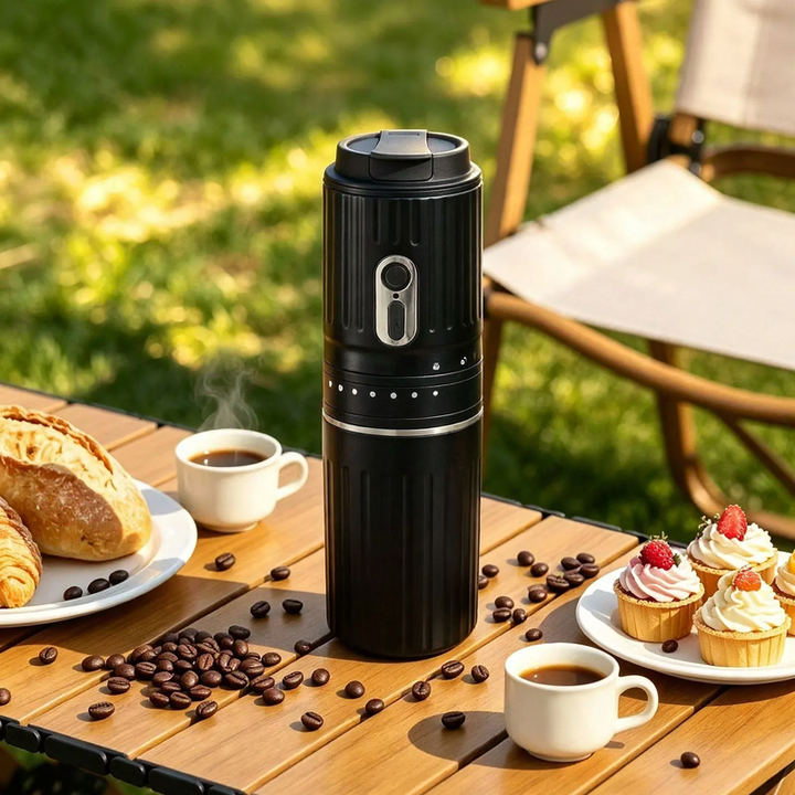 Portable espresso machine with grinder, model ABS