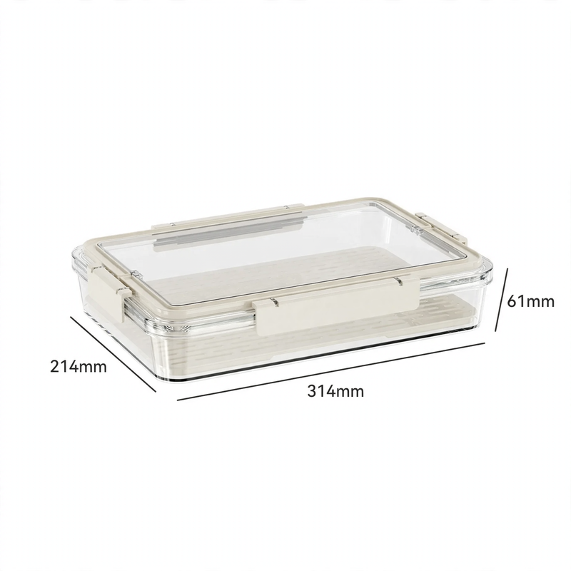 Portable fresh-keeping box with drip tray