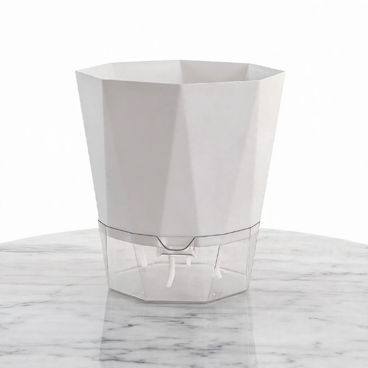 Self-watering flower pot, plastic