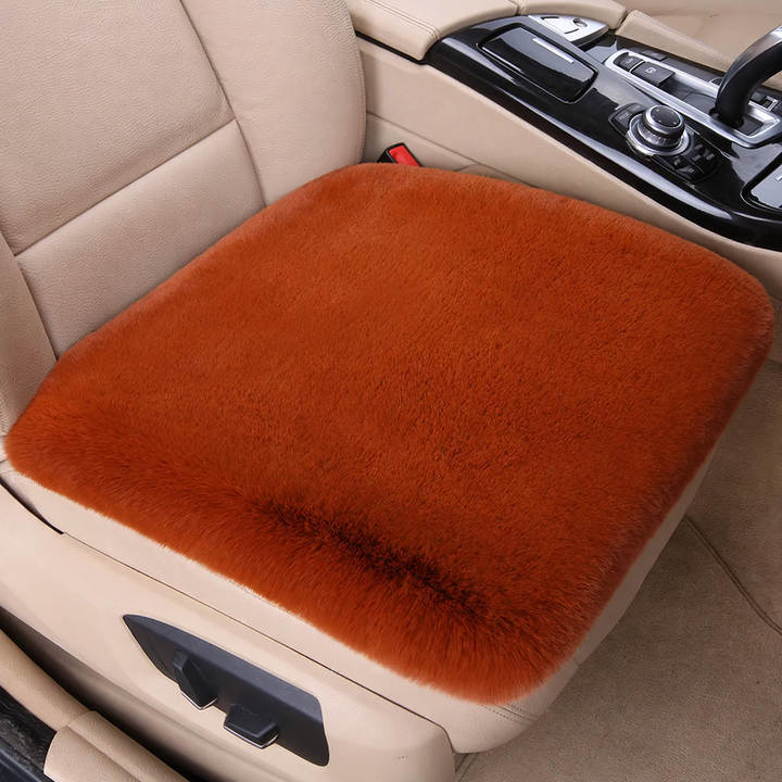 Plush car seat cushion, winter version
