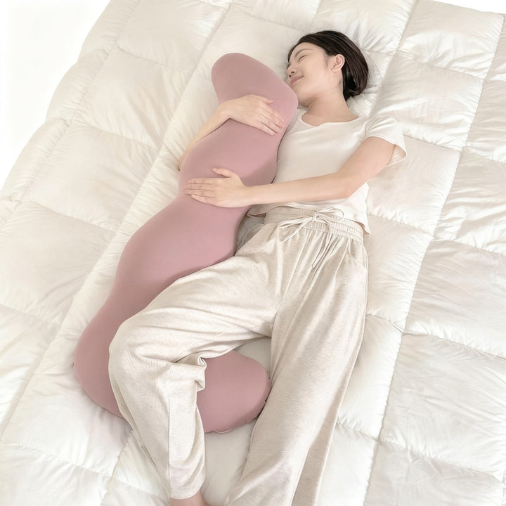 Side sleeper pillow made of cotton, 115 × 48 cm