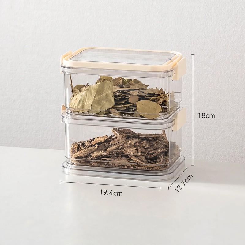 Spice container with lid, stackable, 301–500 ml